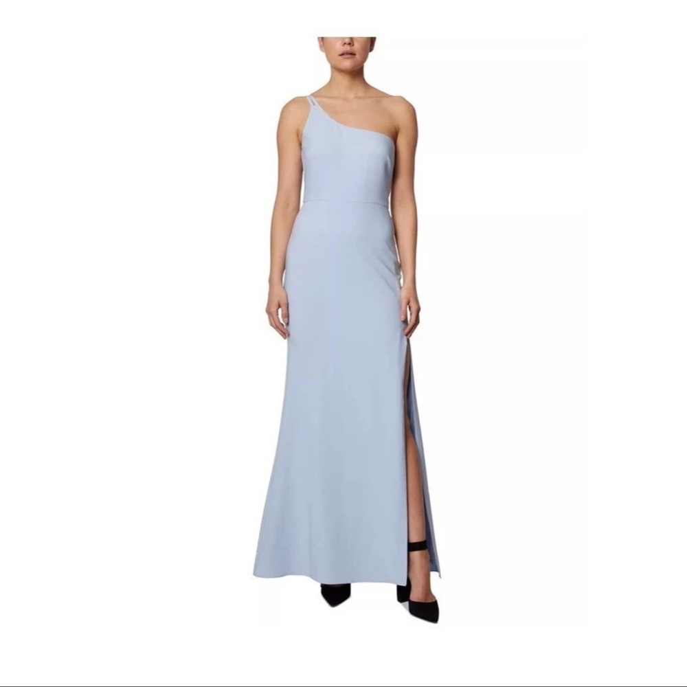 NWT Laundry By Shelli Segal One-Shoulder Sky Blue Dress